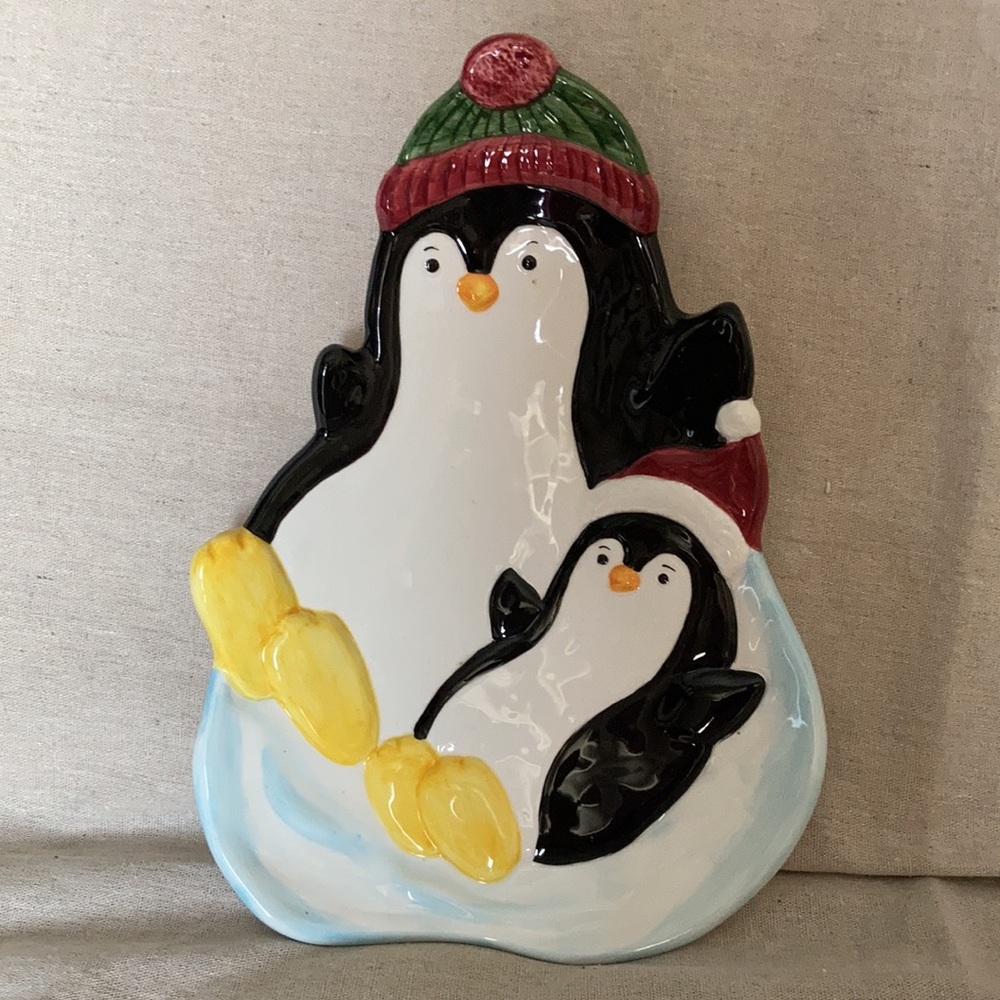 Vintage 1998 Blizzard Cook Club penguin platter